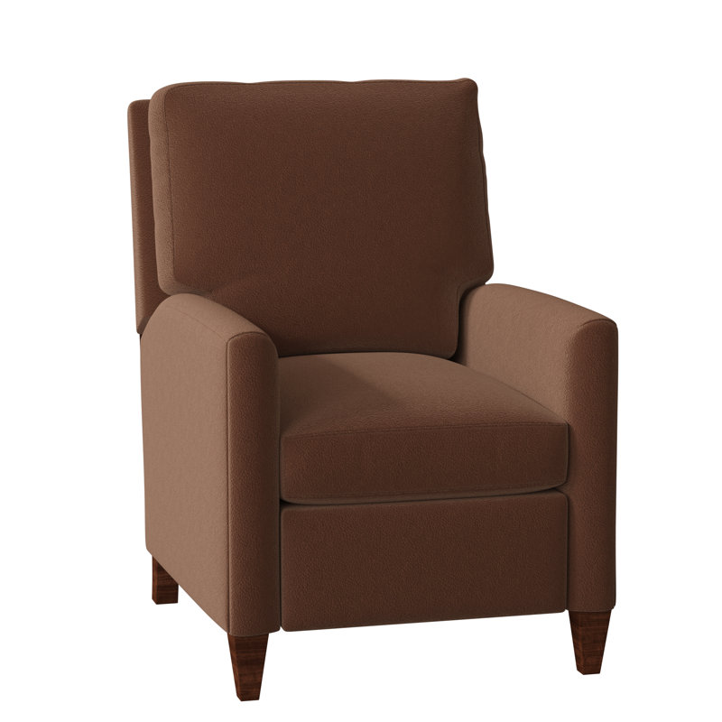 Charlotte Recliner, Power, Mahogany, Aline Light Gray Stonewash Genuine Leather