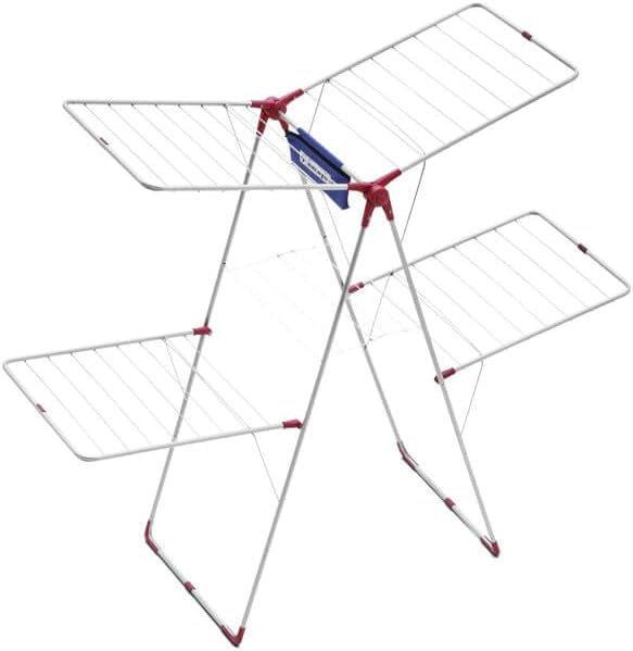 Folding Clothes Steel Two-Tier Drying Rack
