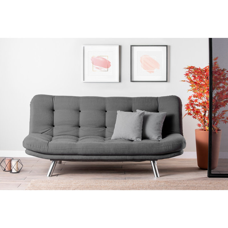 Canapé sans accoudoirs 23 po, 100 % polyester gris