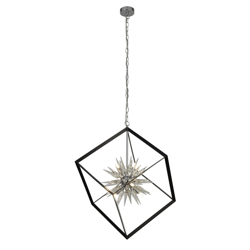 Cheryll 6 - Light Chrome Square/Rectangle Pendant