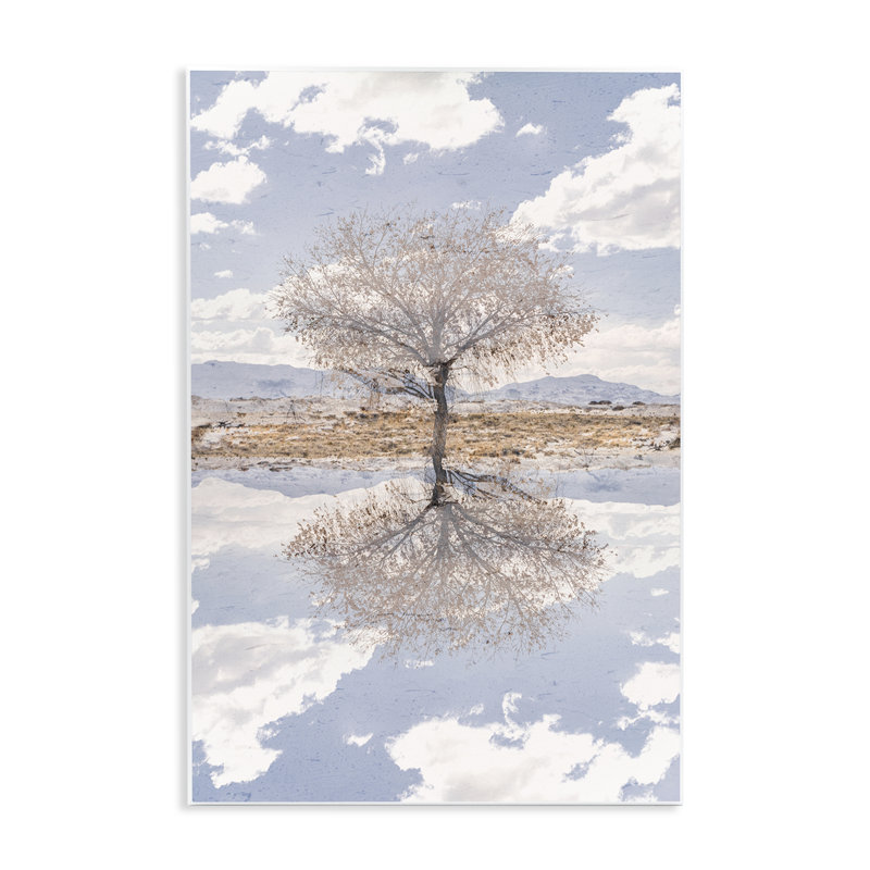 Plaque murale Lone Tree & Clouds Reflection, design par Robin Vandenabeele, H 15 po x l 10 po