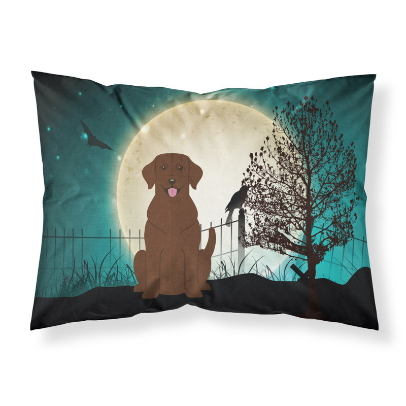  Taie d'oreiller Halloween Terrier d'Halloween effrayant, Labrador chocolat