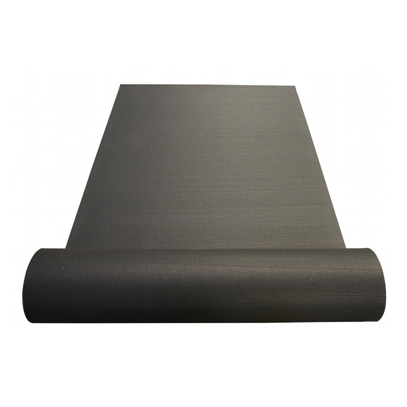 Black 96" x 48" Recycled Rubber Flooring Mat