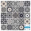 Carreaux amovibles en vinyle noir et gris 8 po x 8 po-781804782-781804787