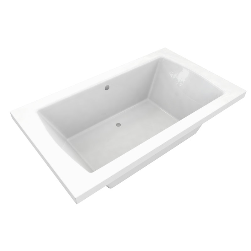Signature 72'' x 42'' Soaking Acrylic Bathtub, White