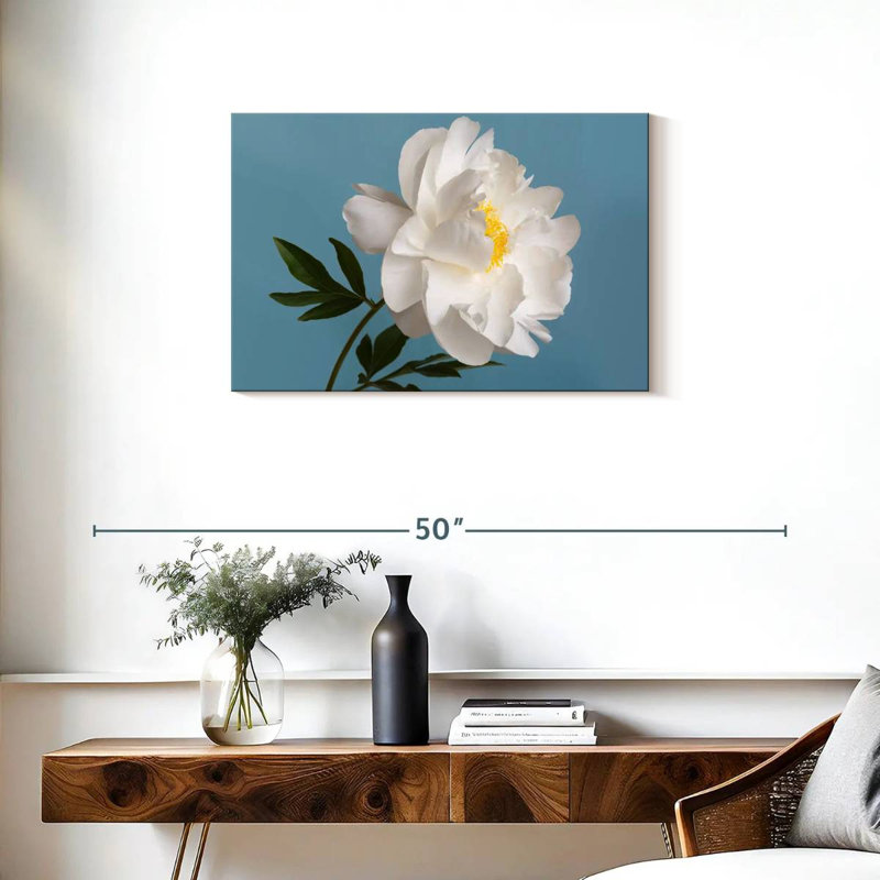 Fleurs de pivoine blanche, H 20 po x l 30 po