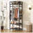 22.75" Small Clothes Rack with Hanging Rod and Shelves
