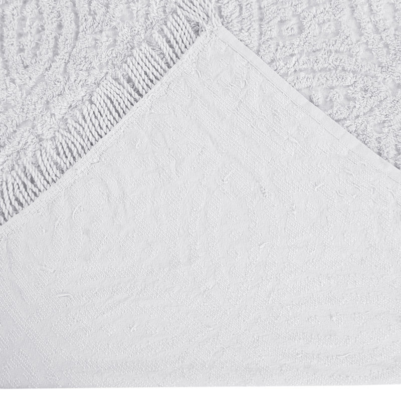 Couvre-lit / couvre-lit double à double anneau 100% coton, Blanc, Ensemble de courtepointe très grand