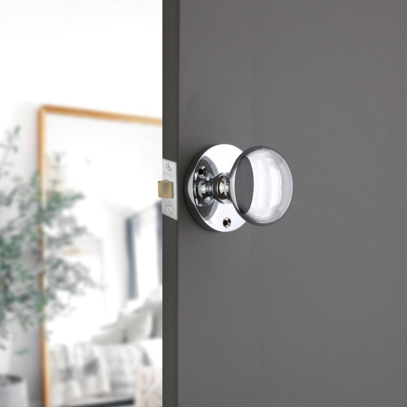 Victorian Door Knob, Polished Chrome