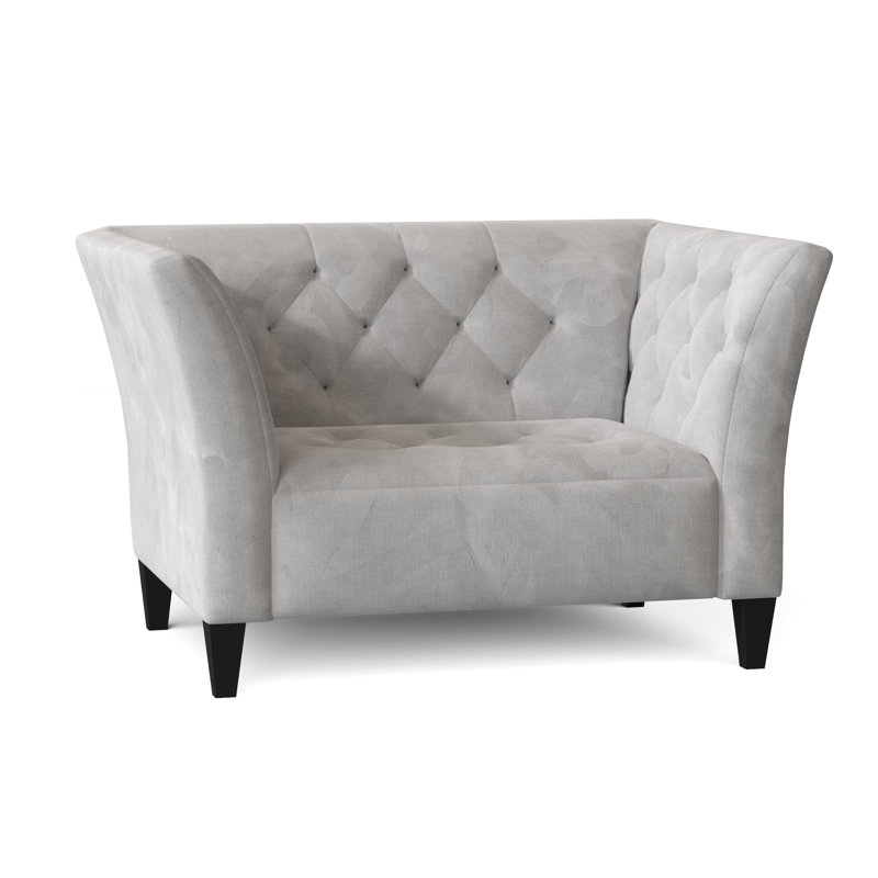 Carruth Upholstered Armchair, Heavenly Oyster Chenille