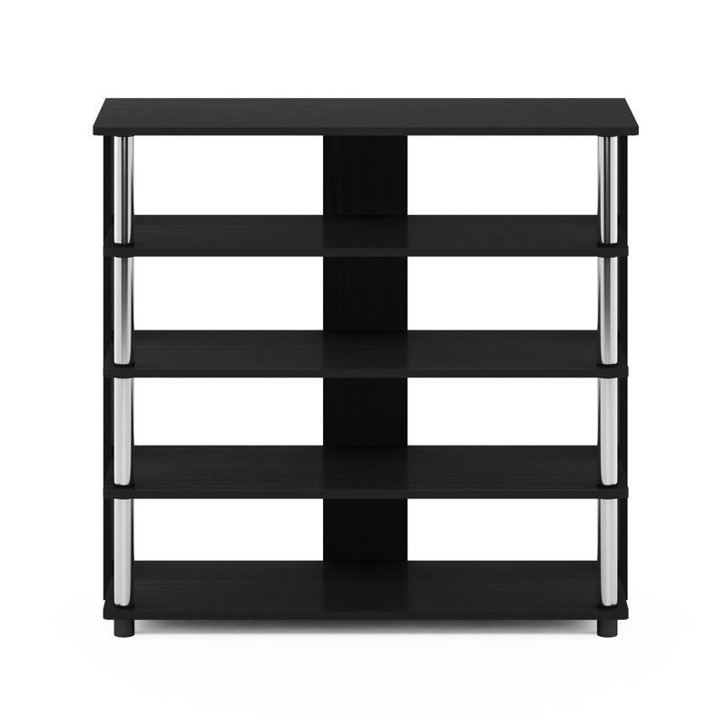 12 Pair Shoe Rack, Americano/Chrome