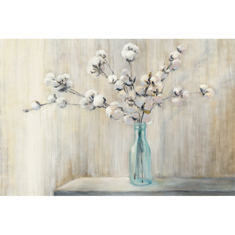 Cotton Bouquet Crop by Julia Purinton - Wrapped Canvas Print, 30cm H x 46cm W x 3.8cm D