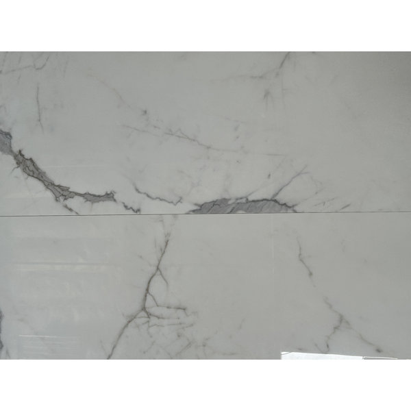 Super Calacatta 24" x 48" Porcelain Stone Look Wall & Floor Tile