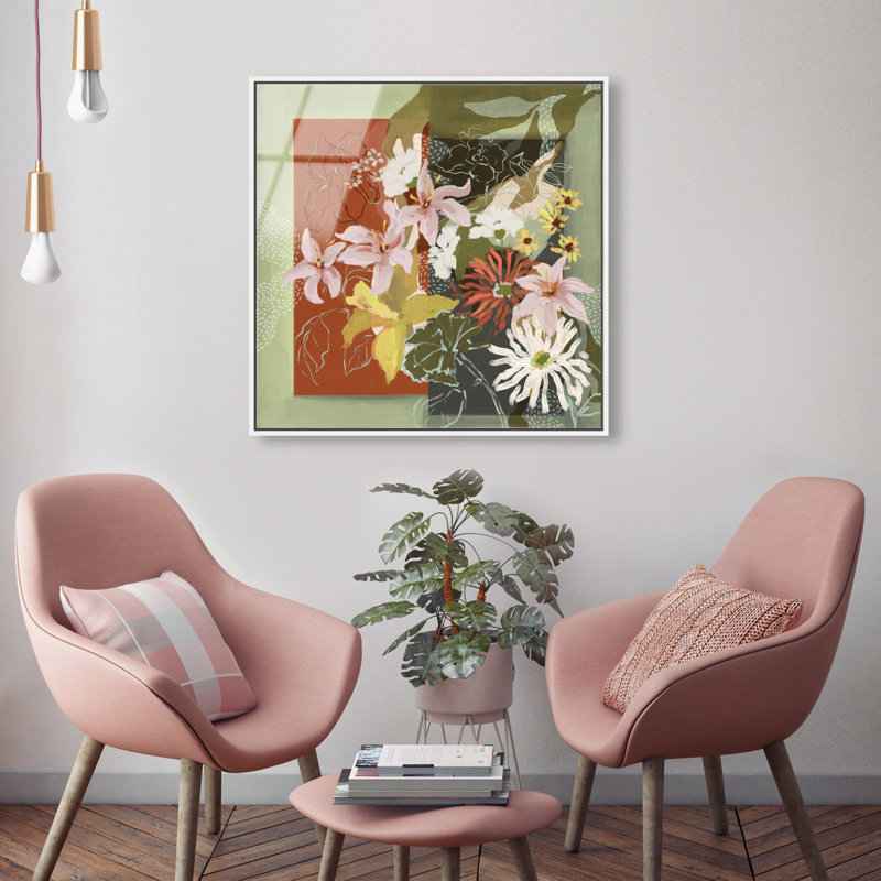Parts Of Me Print by Oliver Gal, 25"H x 25"W, White Floater Frame