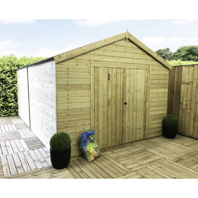 Vienne 13 ft. W x 12 ft. D Solid Wood Garden Shed