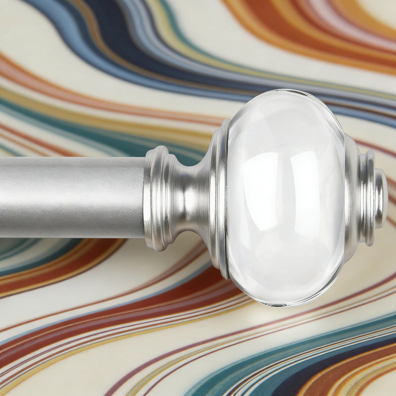 Tringle à rideau télescopique, tringle à draperie de 7/8 po de diamètre réglable de 32 à 120 po, tringle à fenêtre robuste avec embouts décoratifs pour la décoration intérieure