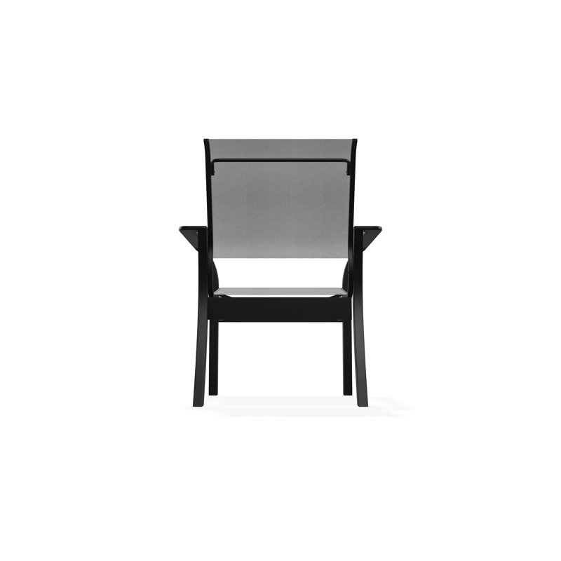 Leeward Outdoor Dining Chair, Alloy Sunbrella®, Black