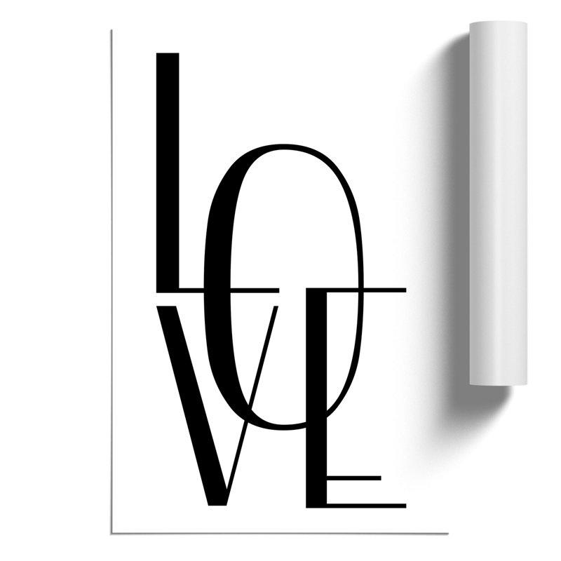 Love - Frameless Print, 42cm H x 30cm W x 0.1cm D
