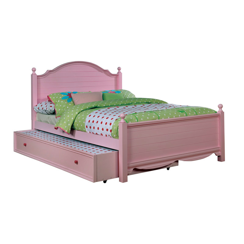 Lit standard avec lit gigogne Gitti par Harriet Bee, Double, Rose