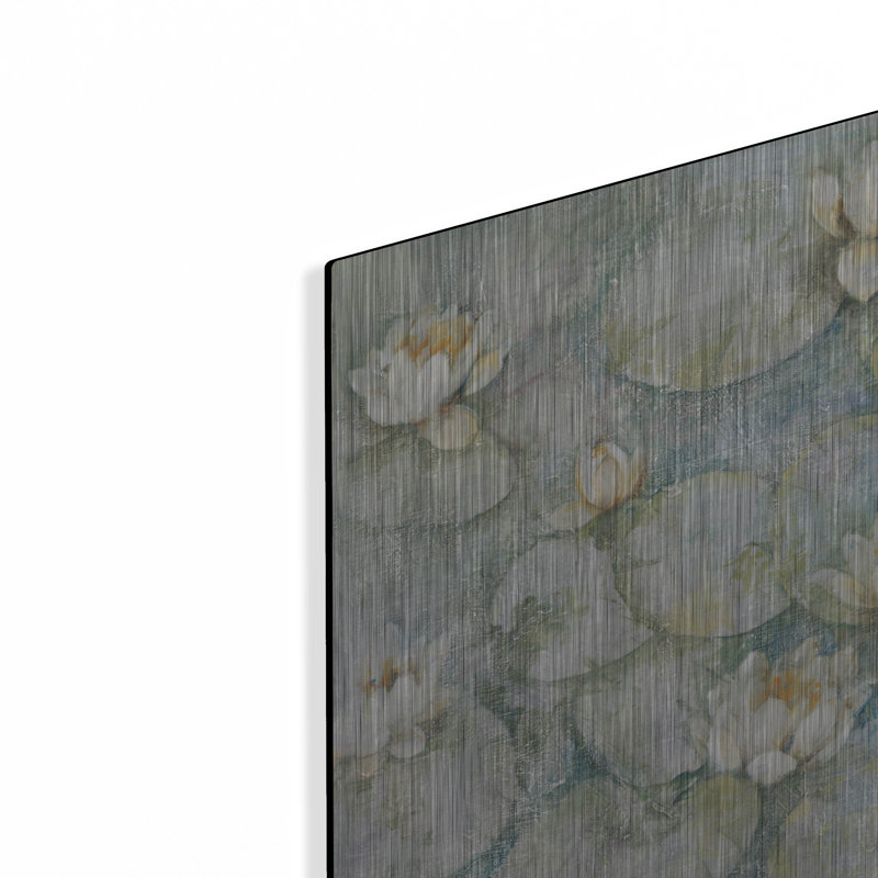 «Water Lilies» par Cheri Blum, art mural en métal, H 24 po x l 24 po