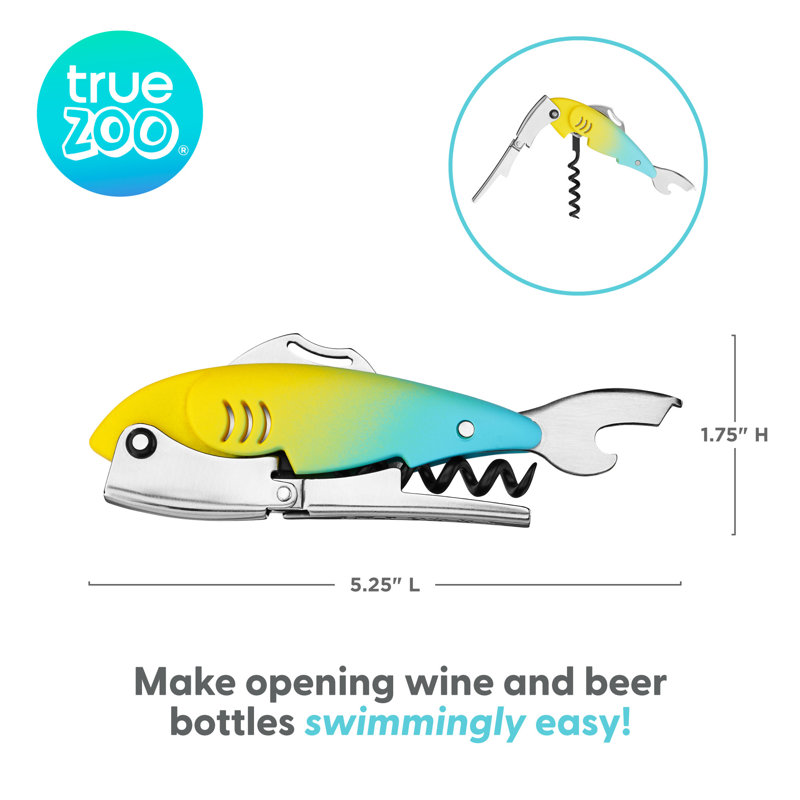 TrueZOO Gilbert Fish Corkscrew, Yellow