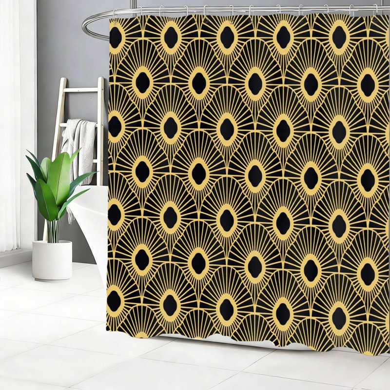 Rideau de douche Art Deco Peacock Eye
