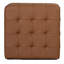 Repose-pieds cubique capitonné Phabian 100% cuir véritable brun selle-87785151