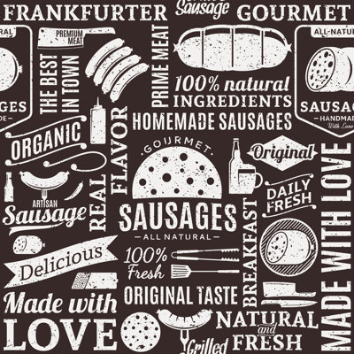 Impression sur toile tendue de style rétro typographique