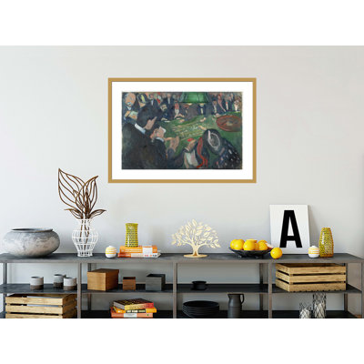 «At the ROULETTE Table in Monte Carlo» par Edvard Munch, impression giclée sur cadre