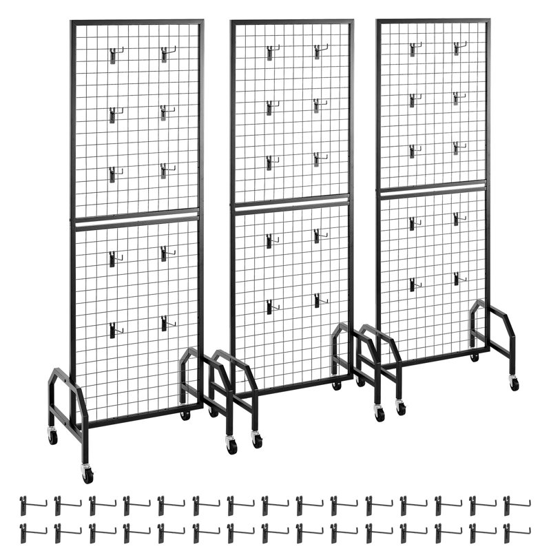 60cm W Steel Storage Rack with Wheels