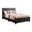 Lit double transitionnel noir pour espaces modernes