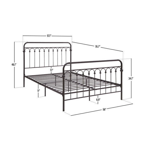 August Grove® Tortola Metal Slat Bed & Reviews | Wayfair