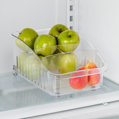 YouCopia RollOut Fridge Drawer, 8", Rolling Fridge Organizer with Adjustable Dividers