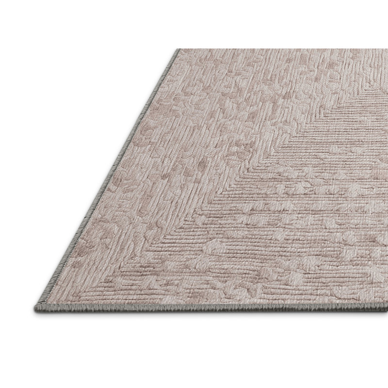Machine Washable Gray Area Rug, Square 4'