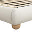 Beige Boucle Single Upholstered Bed, Sturdy Slatted Frame, Soft Rounded Legs, MDF & Plywood, 90x190 cm-228127589