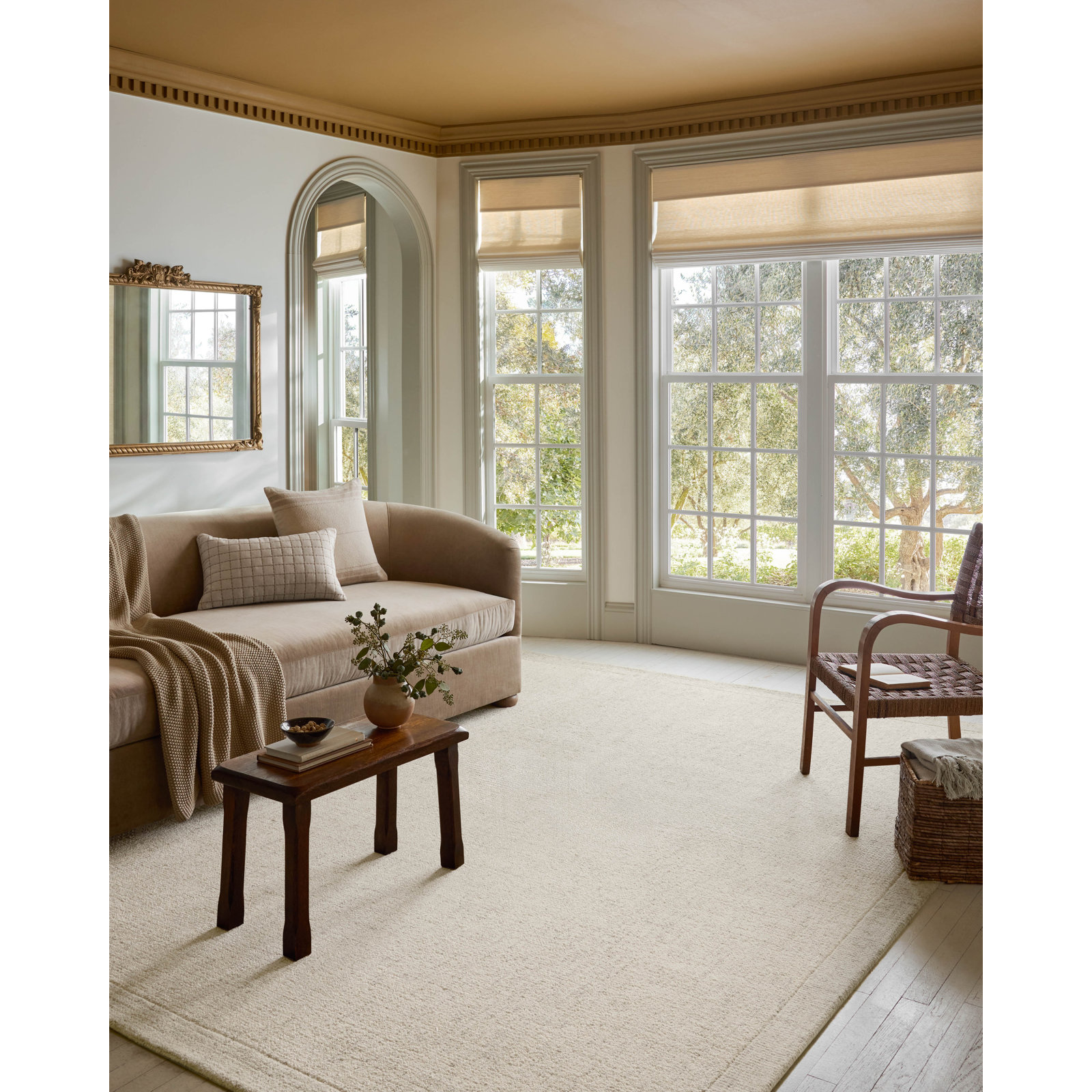 Henley Ivory / Smoke Area Rug, Rectangle 3'6" x 5'6"