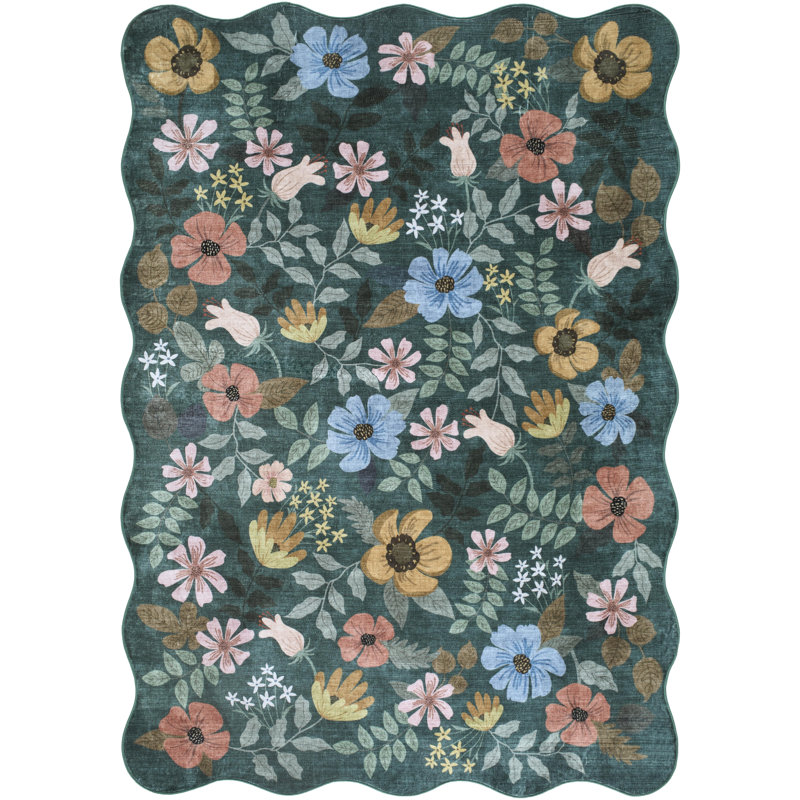 Tapis tissé à la machine Eavan, Tapis de couloir 2 pi 6 po x 8 pi