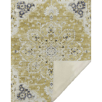 Couverture en sherpa jaune One Pixie Street 50 po x 70 po, jaune