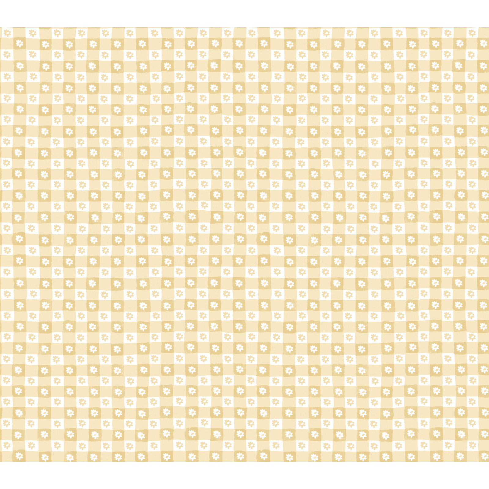 Daisy Gingham Self-Adhesive Roll, Yellow