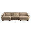 Canapé modulaire à assise profonde en U avec 2 repose-pieds mobiles-677340621