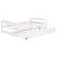 Lit plateforme blanc avec lit gigogne blanc - option sommeil