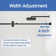 TQP 56"-60" W x 66" H Single Sliding Frameless Shower Door with 3/8"(10mm) glass