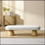 Banc de salle à manger rembourré polyvalent avec tissu bouclé, pieds en bois robustes et capacité de poids de 300 lb pour les maisons modernes-472519152