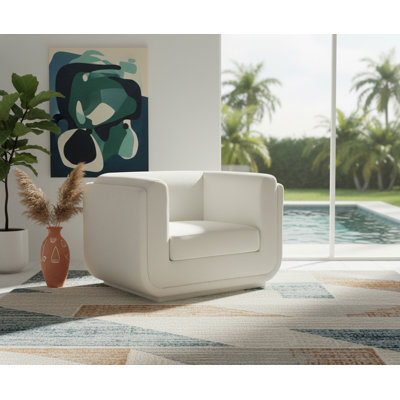 Chaise en tissu texturé l 43 po Kimora