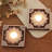 0.9'' H Wood Tabletop Tealight Holder