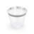  600 Piece Disposable Plastic Dinnerware Party Set for 100 Guests in White with Silver Trim-273369975