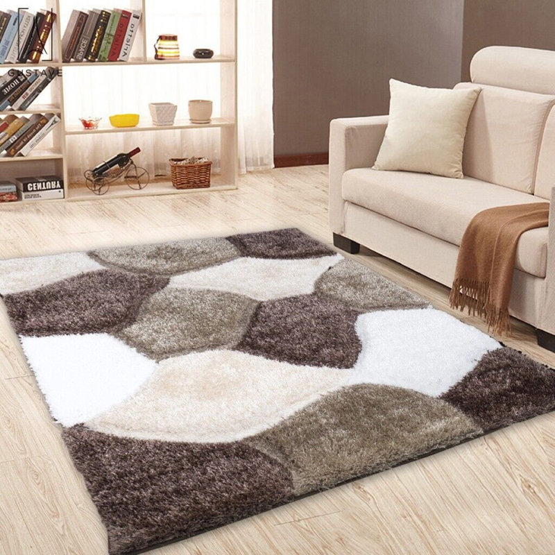 Arsula Abstract Shag Area Rug, Rectangle 120 x 170cm