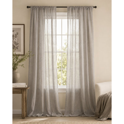Aleyna Sheer Curtain Single Panel