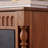 Nut-brown+Black Solid Wood Accent Cabinet
