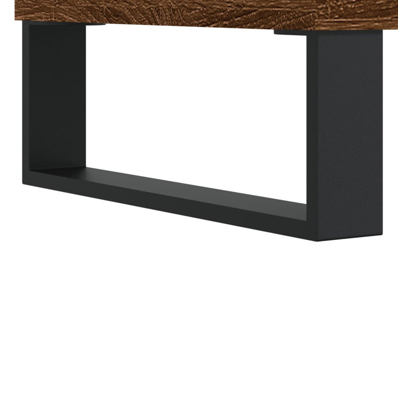 Sled Coffee Table with Storage, Brown Oak